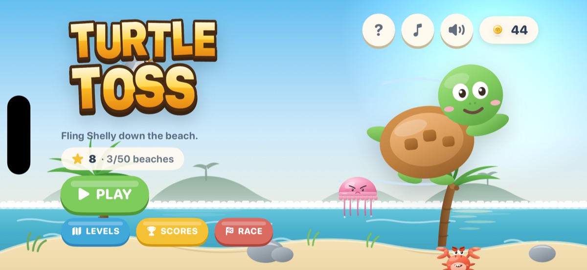 Turtle Toss title screen
