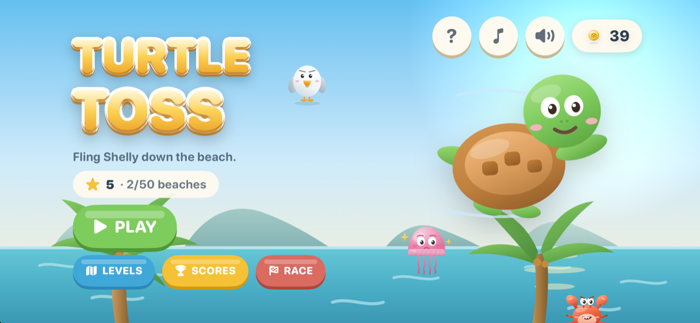 Turtle Toss title screen